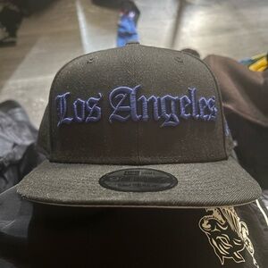 New Era Black and Blue Los Angeles Hat
